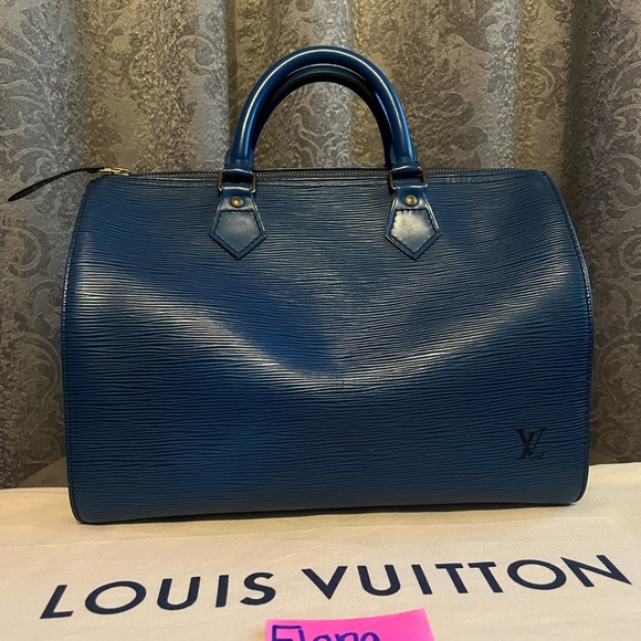 Louis Vuitton speedy 35 epi-blue - Picture 4 of 16